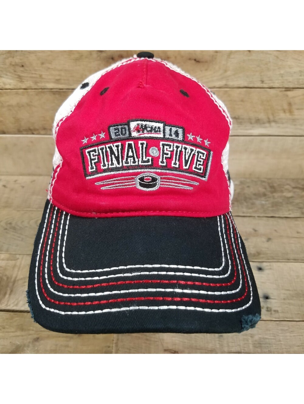 Hockey Final Five 2014 Distressed Baseball Cap Hat T2